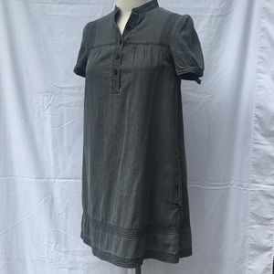 Grey Wash Denim Smock Dress